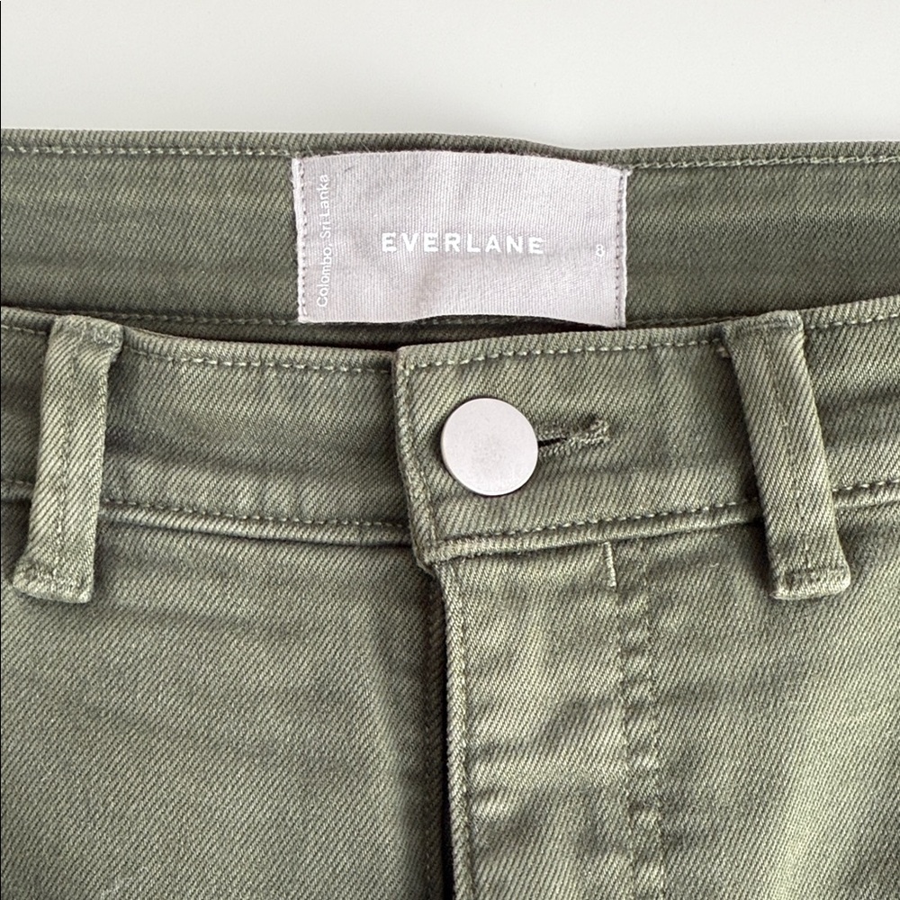 Everlane Straight Leg Olive Green Jeans Women’s Size 8 - Picture 8 of 8
